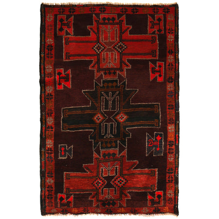Baluchi Rug Handmade Multi Floral 4x6 ft