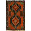 Baluchi Rug Handmade Orange Geometric 4x6 ft