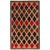 Baluchi Rug Handmade Tan Floral 4x6 ft