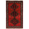 Baluchi Rug Handmade Red Geometric 4x6 ft