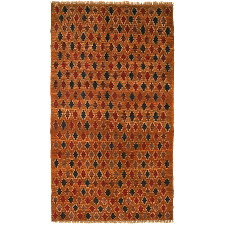 Baluchi Rug Handmade Orange Geometric 4x6 ft
