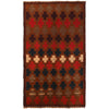 Baluchi Rug Handmade Brown Geometric 4x6 ft