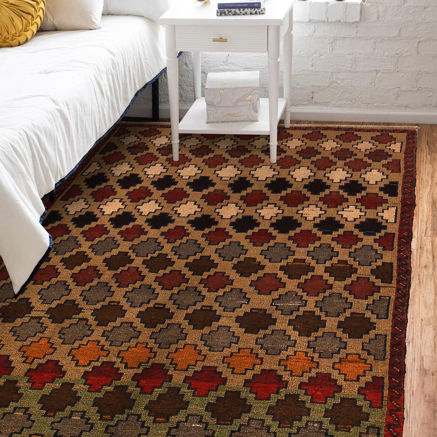 Baluchi Rug Handmade Multi Floral 4x6 ft