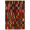 Baluchi Rug Handmade Multi Curvilinear 4x6 ft