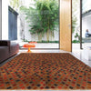 Baluchi Rug Handmade Tan Geometric 4x6 ft