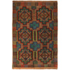 Baluchi Rug Handmade Light Brown Geometric 4x6 ft