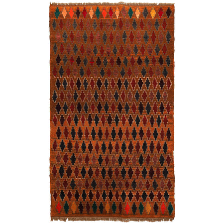 Baluchi Rug Handmade Orange Geometric 4x6 ft