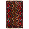 Baluchi Rug Handmade Multi Curvilinear 4x6 ft