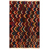 Baluchi Rug Handmade Multi Curvilinear 4x6 ft