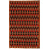 Baluchi Rug Handmade Orange Geometric 4x6 ft