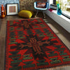 Baluchi Rug Handmade Red Floral 4x6 ft