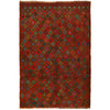 Baluchi Rug Handmade Brown Geometric 4x6 ft