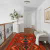 Baluchi Rug Handmade Orange Geometric 4x6 ft