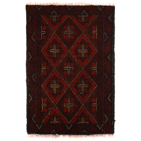 Handmade Wool Doormat Red Floral