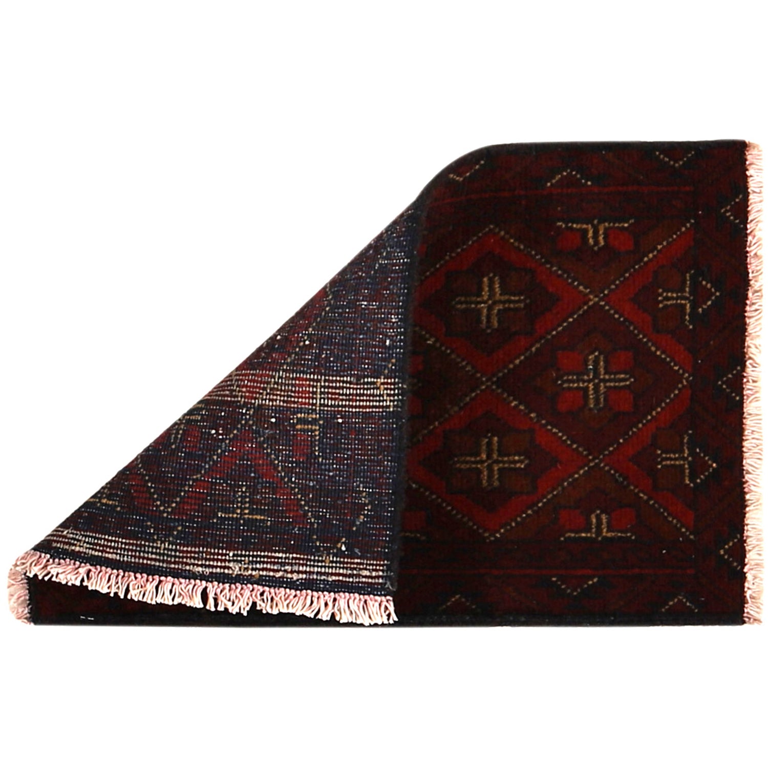 Handmade Wool Doormat Red Floral