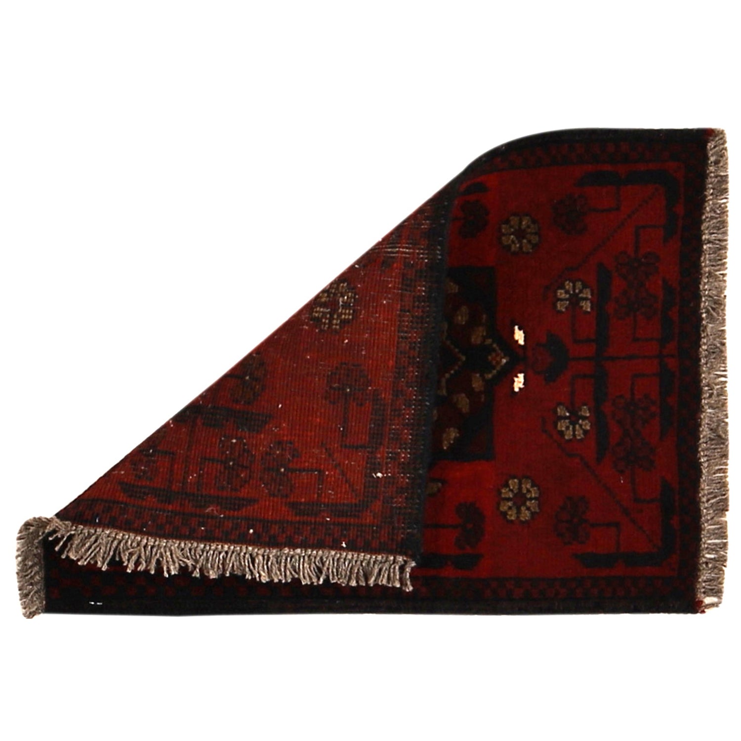 Handmade Wool Doormat Red Floral