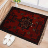 Handmade Wool Doormat Red Floral