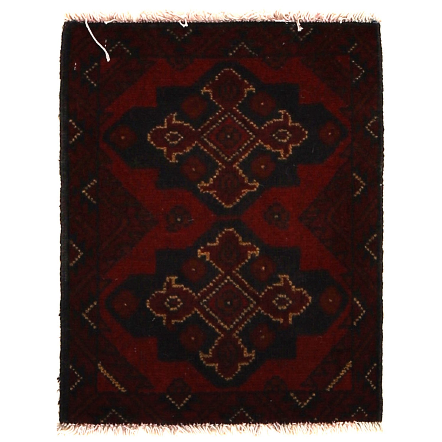 Handmade Wool Doormat Red Floral