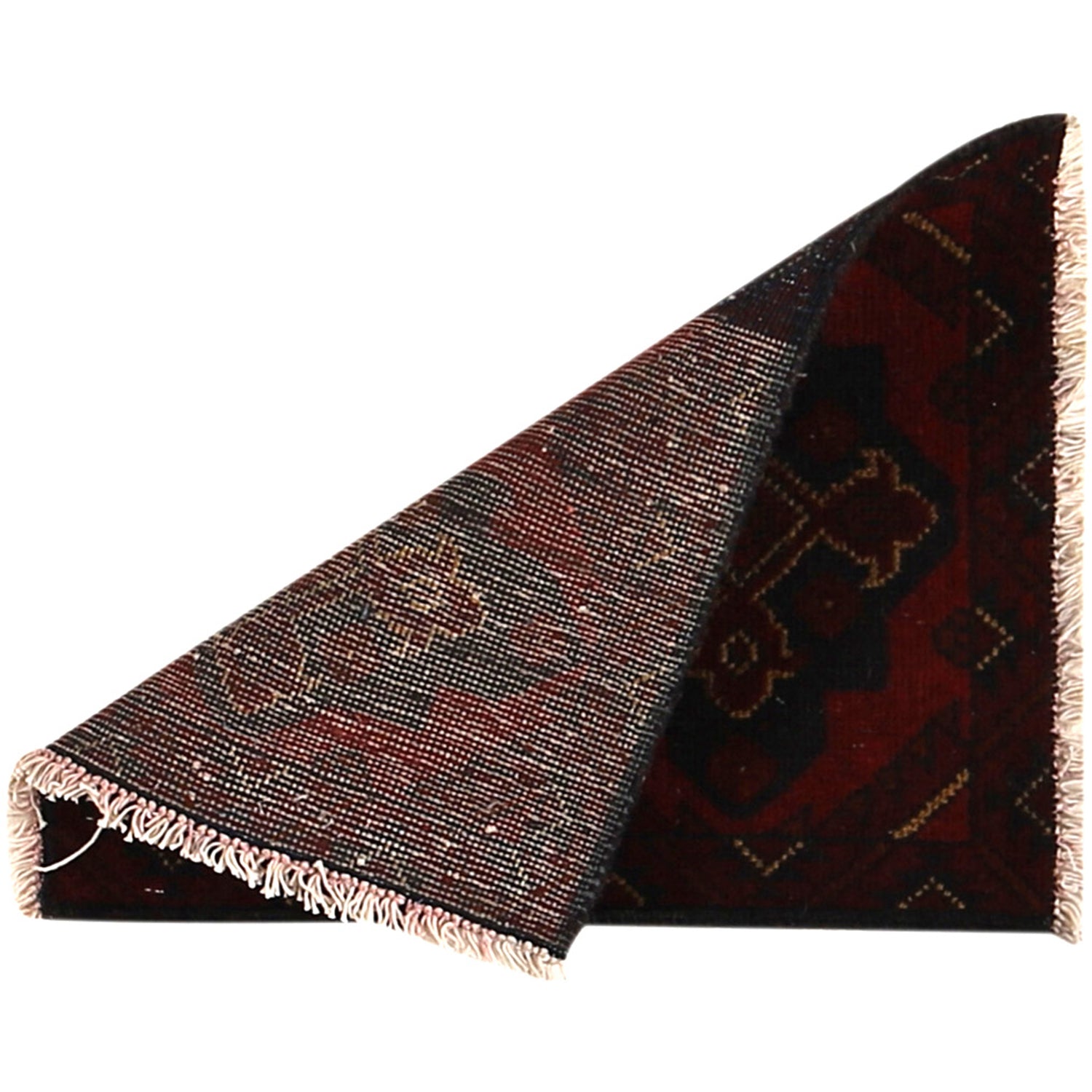 Handmade Wool Doormat Red Floral