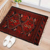 Handmade Wool Doormat Red Floral