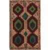 Baluchi Rug Handmade Tan Geometric 4x6 ft