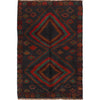Baluchi Rug Handmade Dark Blue Geometric 4x6 ft
