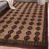 Baluchi Rug Handmade Tan Geometric 4x6 ft
