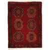 Handmade Wool Doormat Red Geometric