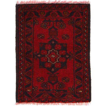 Handmade Wool Doormat Red Floral