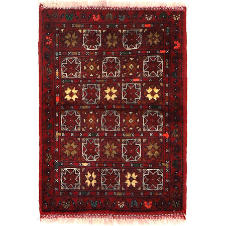 Handmade Wool Doormat Red Floral