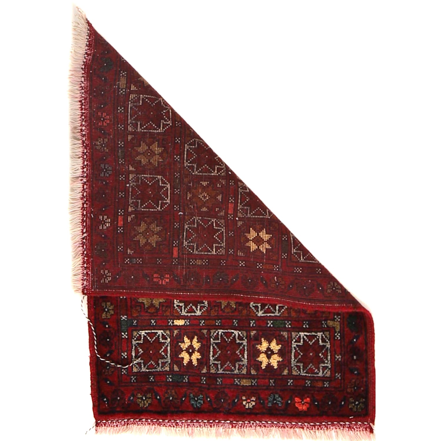 Handmade Wool Doormat Red Floral