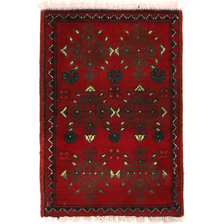 Handmade Wool Doormat Red Floral