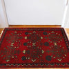 Handmade Wool Doormat Red Floral