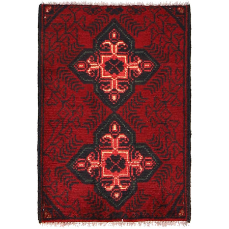 Handmade Wool Doormat Red Floral