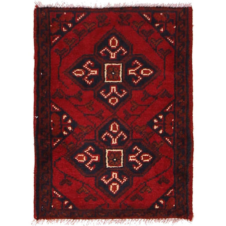 Handmade Wool Doormat Red Floral