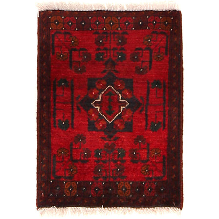 Handmade Wool Doormat Red Floral