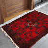 Handmade Wool Doormat Red Floral