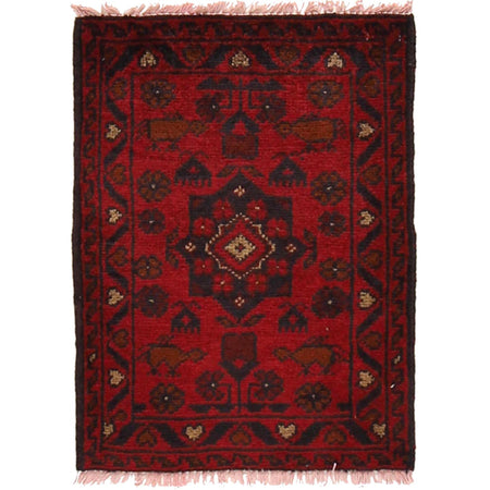 Handmade Wool Doormat Red Floral
