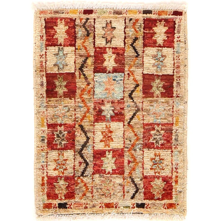 Handmade Wool Doormat Multi Geometric