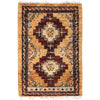 Handmade Wool Doormat Beige Geometric