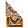 Handmade Wool Doormat Beige Geometric