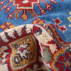 Kazak Rug Handmade Blue Medallion 4x7 ft