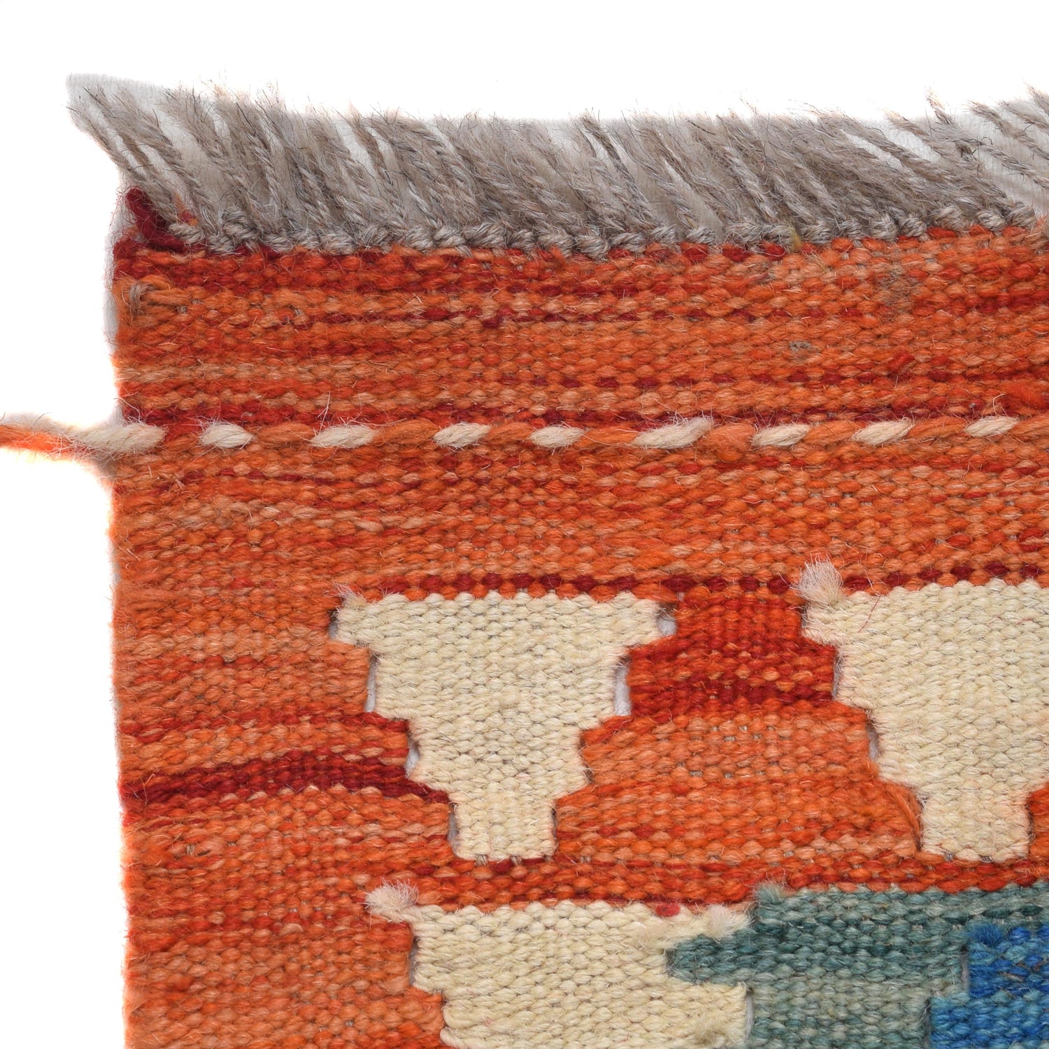 Handmade Multi Kilim Geometric 10' Runner