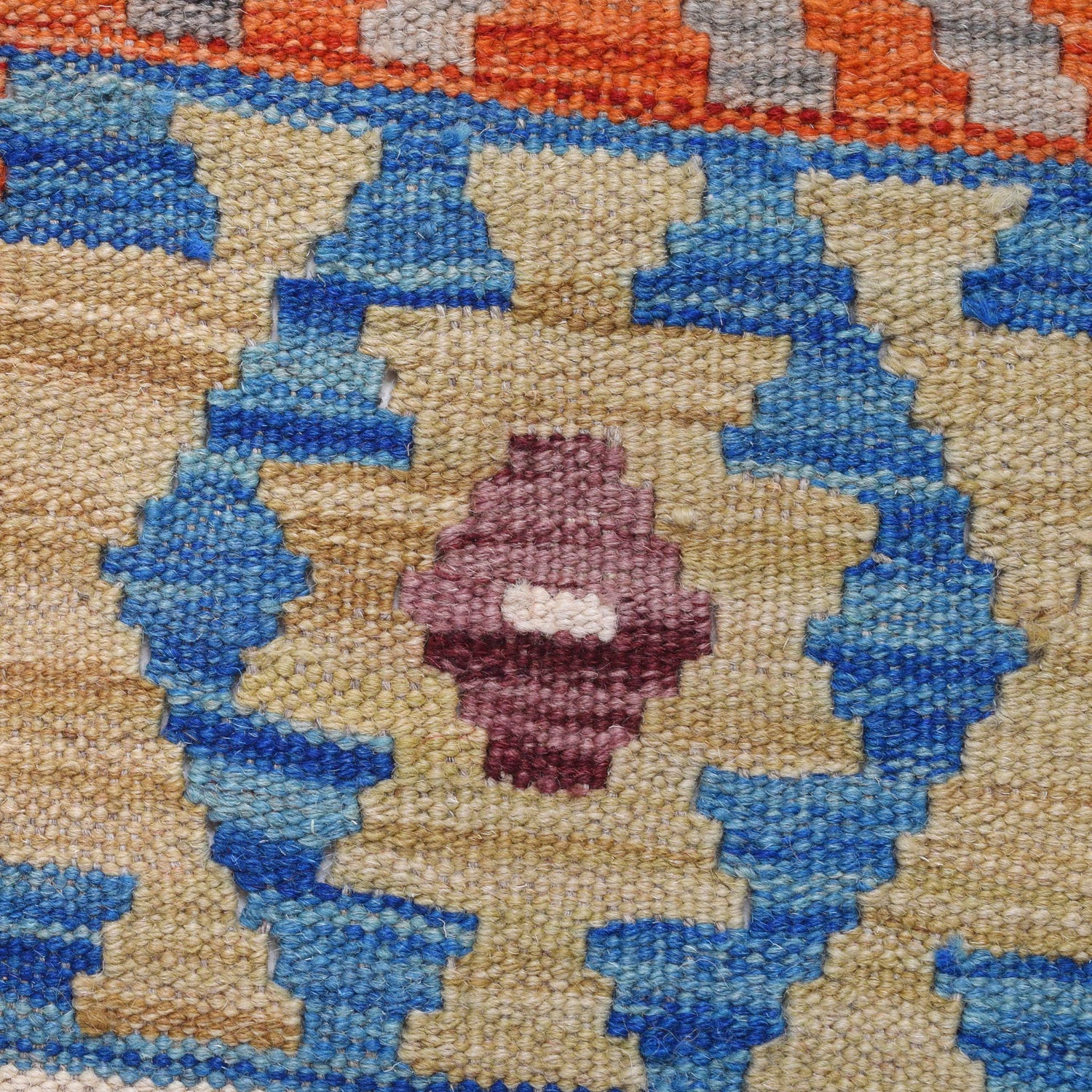 Handmade Multi Kilim Geometric 10' Runner