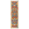 Handmade Multi Kilim Geometric 10' Runner