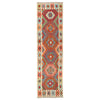 Handmade Multi Kilim Geometric 10' Runner