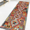 Handmade Multi Kilim Geometric 10' Runner