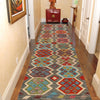 Handmade Multi Kilim Geometric 10' Runner