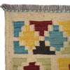 Hand-Knotted Multi Geometric Vegetable Kilim Area Rug – 4' 4" x 6' 3" ft (133 x 190 cm) | SKU: W31593