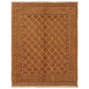 Nakhunak Kilim Area Rug Handmade Yellow Geometric 2x4 ft